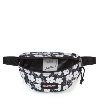 RIÑONERA Eastpak Springer EK07413U Andy Warhol Floral blanca y negra EDICIÓN ESPECIAL