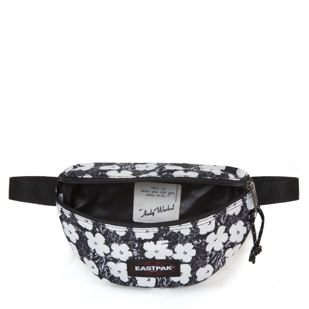 RIÑONERA Eastpak Springer EK07413U Andy Warhol Floral blanca y negra EDICIÓN ESPECIAL | Martimpe Berart Tienda de Moda en Gausach, Vielha, Valle de Aran