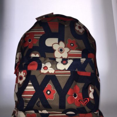 Mochila Roxy Basic Girl ref. XAWBA021 4150666 estampada flores azul rojo blanco y gris