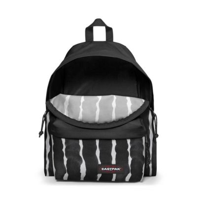 MOCHILA EASTPAK Padded Pak'r Ek62019P Worms Xl Blanca y negra rayada