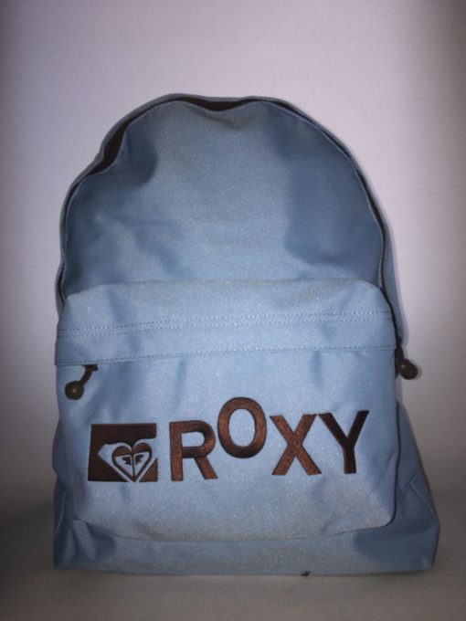 Mochila Roxy Basic Girl ref. XPWBA011 4107785 azul clara letras bordadas marrones