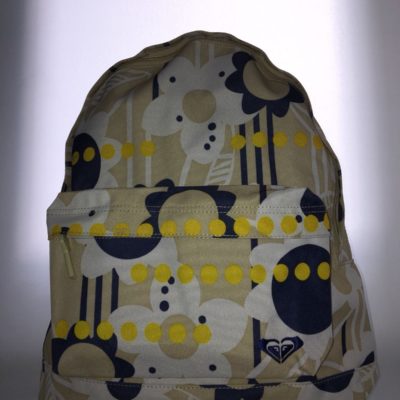 Mochila Roxy Basic Girl ref. XUWBA301 4121968 floreada azul blanco beige amarillo