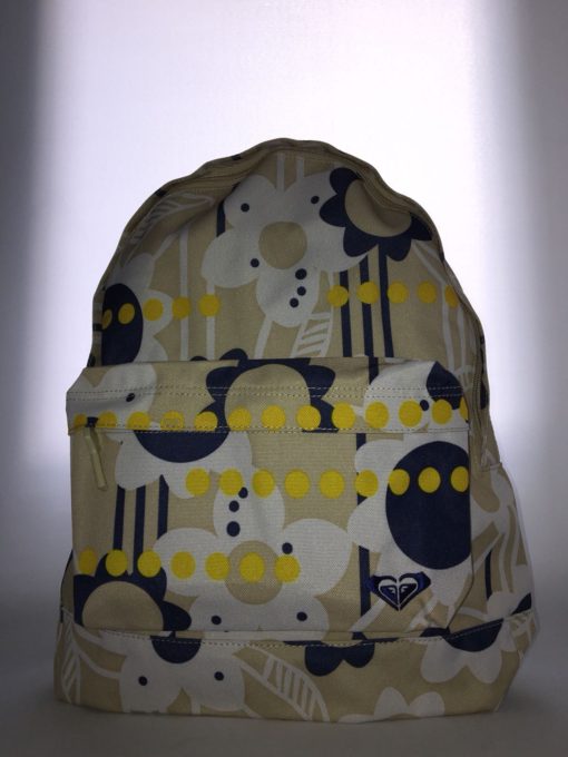 Mochila Roxy Basic Girl ref. XUWBA301 4121968 floreada azul blanco beige amarillo