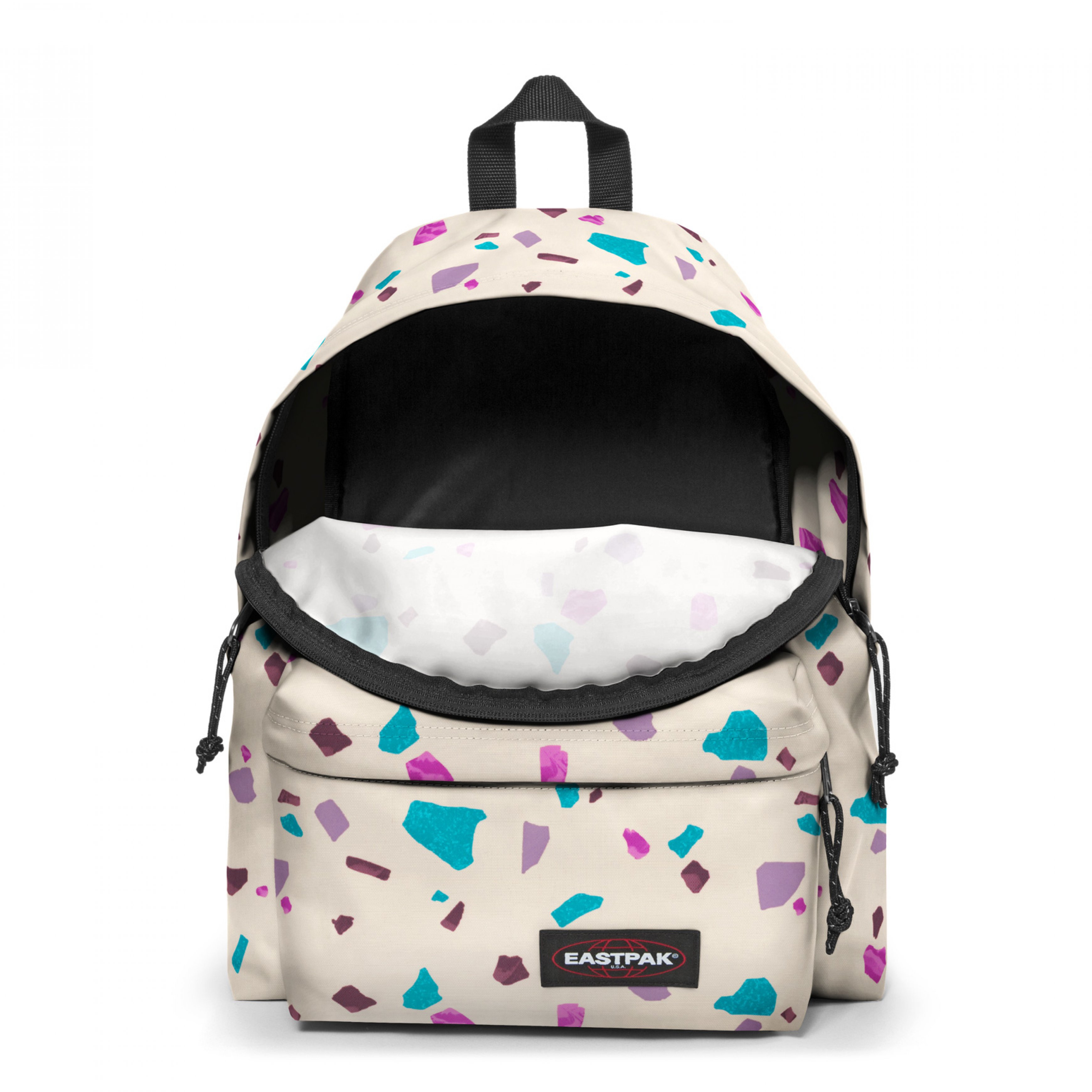 MOCHILA EASTPAK Padded White blanca dibujos meteoritos colores | Martimpe Berart - Tienda de Moda en Gausach, Vielha, Valle Aran