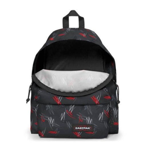 MOCHILA EASTPAK Padded Pak'r® EK62093X SCRIBBLE BLACK fondo negro escritura roja, blanca y gris