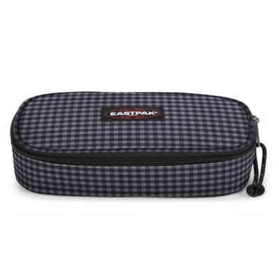 Estuche Eastpak escolar: PLUMIER OVAL EK71734O gingham grey cruadros negros y grises