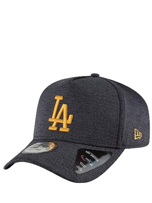 Gorra New Era Cap ADJUSTABLE Los Angeles Dodgers Dry Switch Jersey Ref. 80636003 gris con logo amarillo