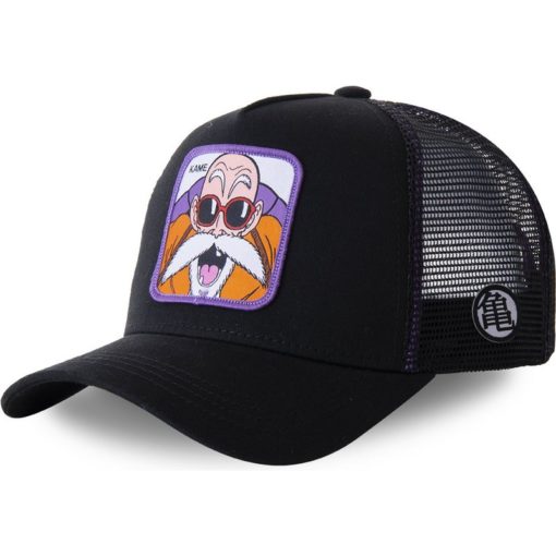 Gorra superheroes CAPSLAB Trucker Master Roshi KAME Dragon Ball color negra