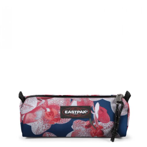 Estuche Eastpak escolar: Benchmark SINGLE EK372A90 CHARMING PINK azul y rosa flores