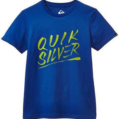 Camiseta manga corta niño Quiksilver Classic Active Logo Ref. EQBZT03056 Azul con logo amarillo