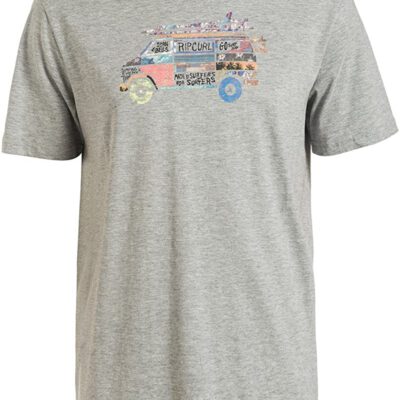 Camiseta manga corta niño Rip Curl Ref.KTEGK4 Van SS Tee Cement Marle Gris furgoneta surfera