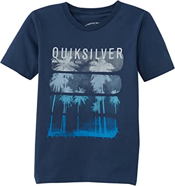 Camiseta manga corta niño Quiksilver Classic Active Logo Ref. EQBZT00007 Azul logo palmeras