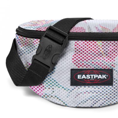 Riñonera Eastpak Springer EK074B14 Mesh White Hibi Malla fondo blanco estampado colores