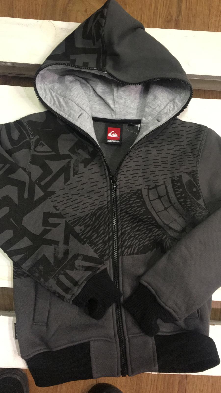 Sudadera Quiksilver Hombre con capucha y cremallera negro