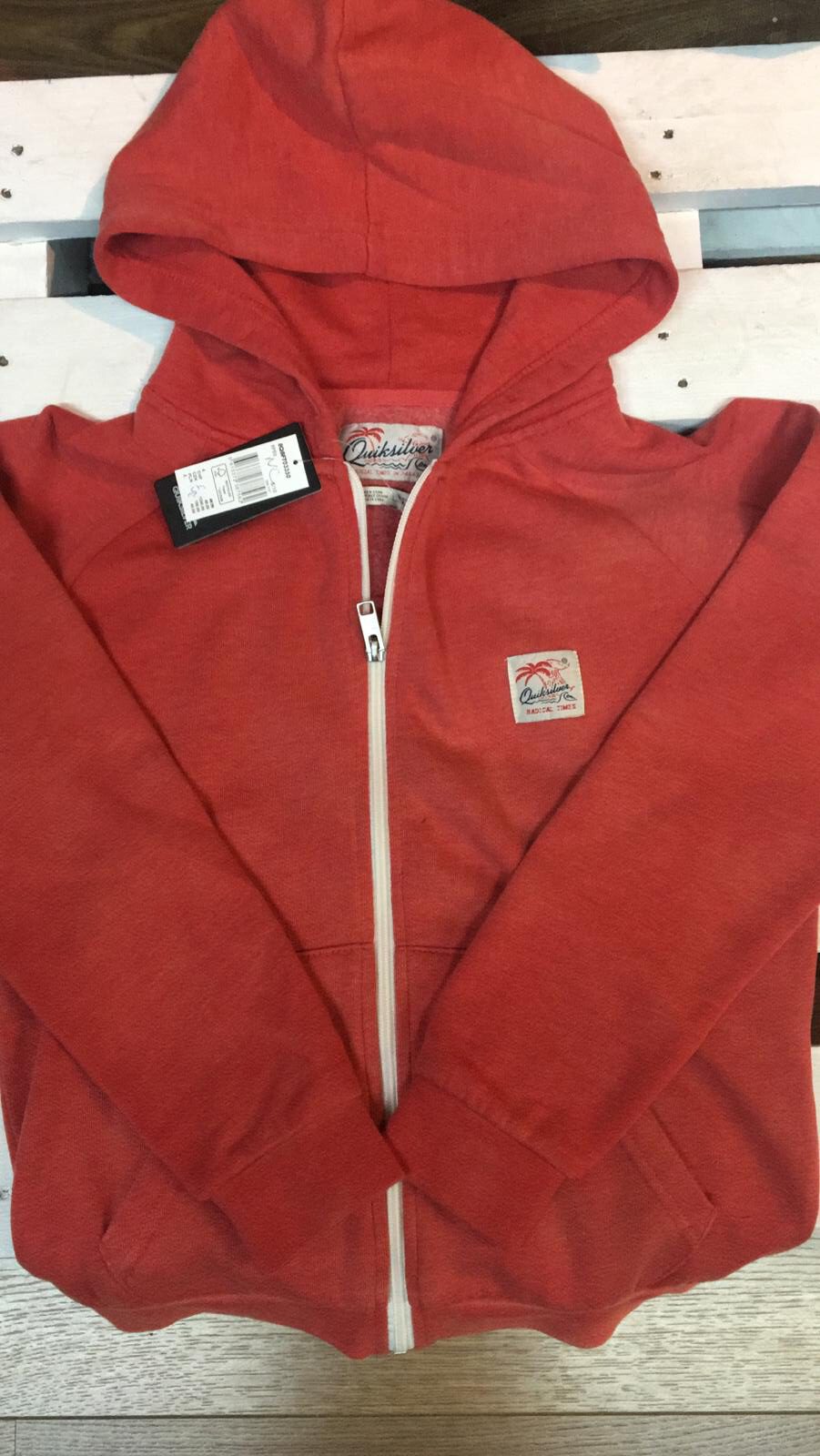 sudadera con cremallera roja