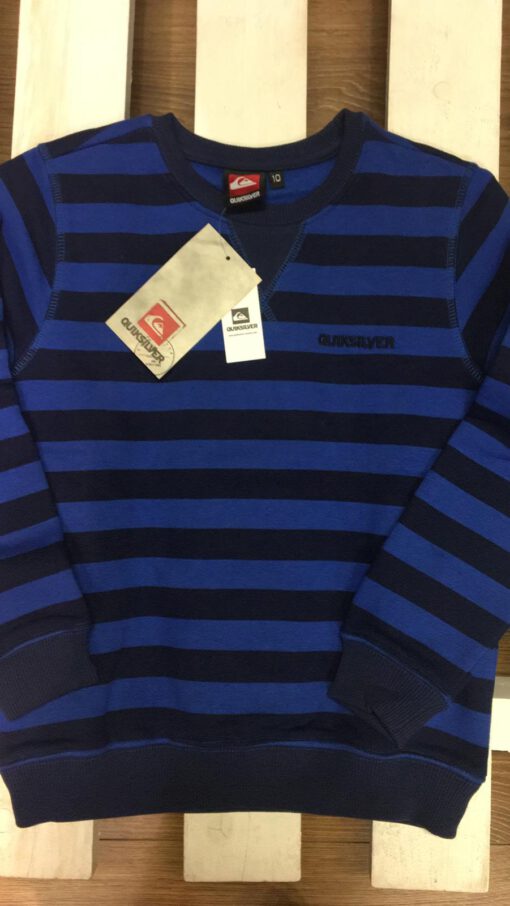 Sudadera niño Quiksilver cuello redondo Ref. KPBSW032 Ultra marine rallada azul claro y oscuro