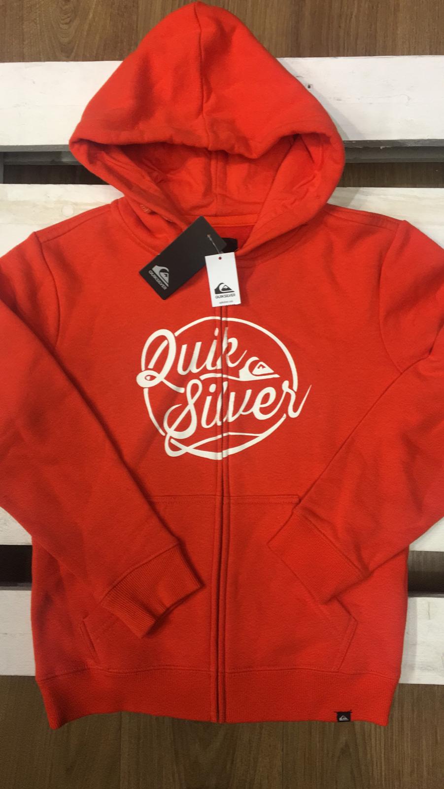 Sudadera niño Quiksilver con y cremallera para Chicos Ref. EQBFT03129 Roja Logo blanco - Martimpe Berart - Tienda de Moda en Gausach, Vielha, Valle de Aran