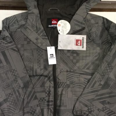 Chubasquero Quiksilver con capucha y cremallera para Chicos Ref. KPBJK112 Coral Asphalt tonos grises