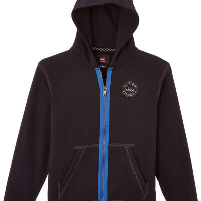 Sudadera Quiksilver con capucha y cremallera para Chicos Ref. EQBFT03013 Negra crem. azul 