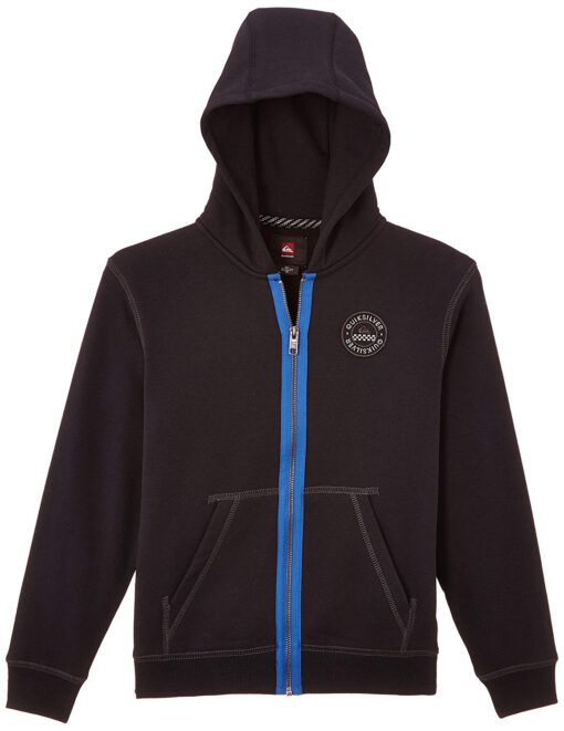 Sudadera Quiksilver con capucha y cremallera para Chicos Ref. EQBFT03013 Negra crem. azul 