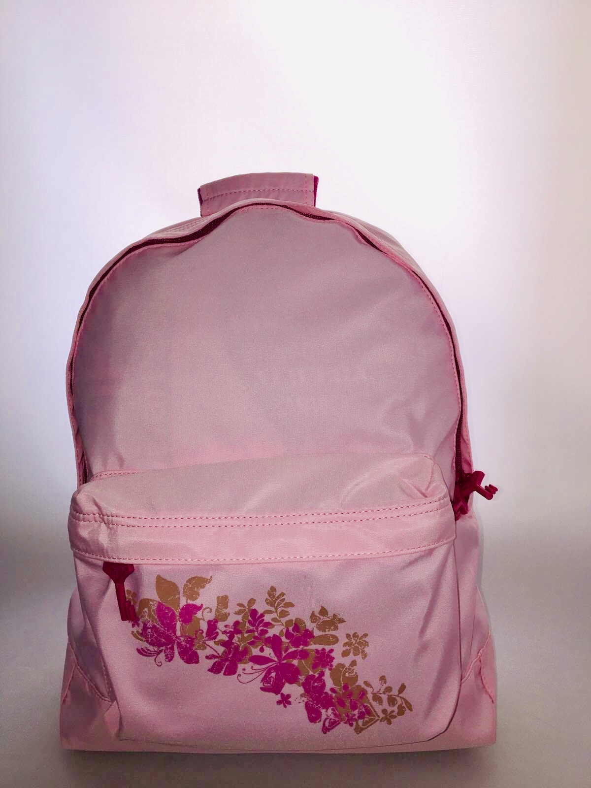 Mochila Roxy Basic Girl ref. XUWBAA221 4124990 Rosa flores - Martimpe Berart - Tienda de Moda en Gausach, Vielha, de Aran