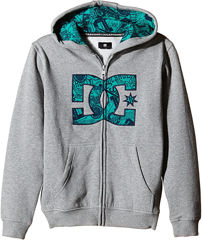 Sudadera DC SHOES niño con capucha y Ref. EDBFT03004 Clothing Hook gris logo azul marino turquesa | Martimpe Berart - Tienda de en Gausach, Vielha, Valle de Aran