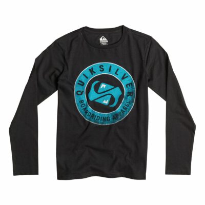 Camiseta manga larga niño Quiksilver Classic Finish Line Ref. EQBZT03168 negra logo azul