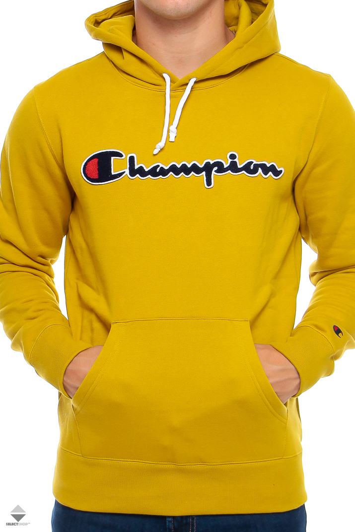 Sudadera CHAMPION Hombre con capucha Terry Hoodie Ref. 213498-YS071  amarillo mostaza - Martimpe Berart - Tienda de moda en Gausach, Vielha,  Valle de Aran