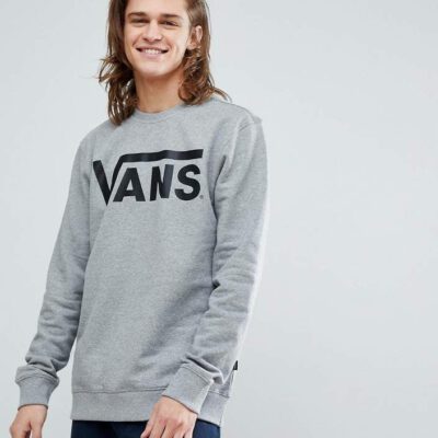 Sudaderas Vans Hombre | Sudadera de cuello redondo Off Set SCARAB-OATMEAL ⋆  Calabriareview
