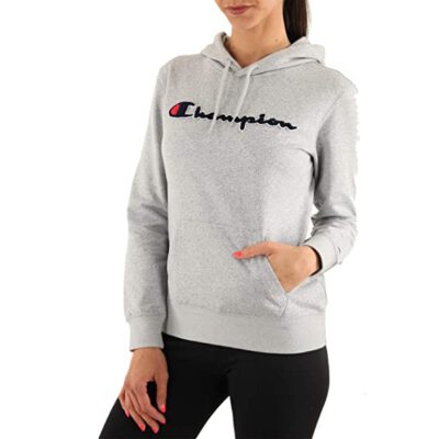 Sudadera Mujer CHAMPION con capucha Hoodie Sweatshirt Ref. 111928 Negra logo - Martimpe Berart - Tienda de Moda en Gausach, Vielha, Valle de