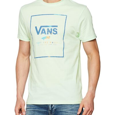 Camiseta Hombre VANS manga corta PRINT BOX Green Ref. VA312SP0N verde pastel