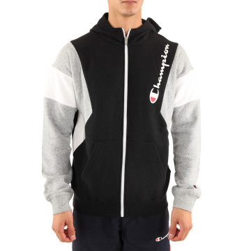 sudadera blanca y negra hombre