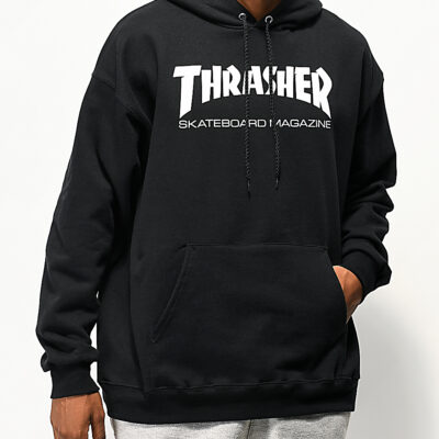 Sudadera Hombre con capucha THRASHER Skate Mag Hoodie Black Ref. 113103 Negra logo blanco