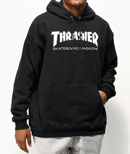 Sudadera Hombre con capucha THRASHER Skate Mag Hoodie Black Ref. 113103 Negra logo blanco