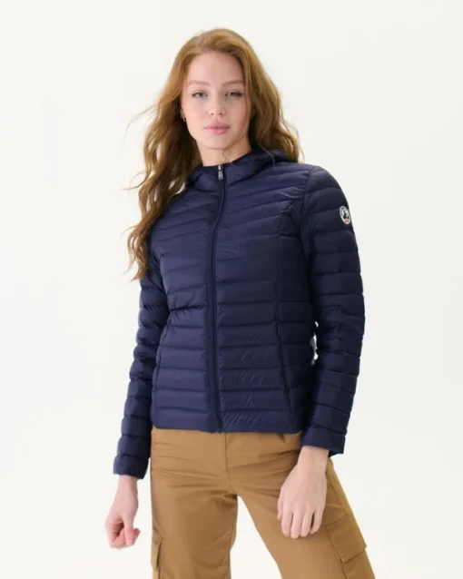 Chaqueta con capucha Jott de plumas pato Mujer CLOE BASIC P000WDOW01 - 104 marine Justoverthetop Azul Marino