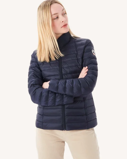 Chaqueta Jott de plumas pato sin capucha Mujer Marine 104 CHA BASIC Justoverthetop Color Azul Marino