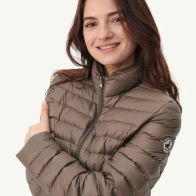 Chaqueta Jott de plumas pato sin capucha Mujer Taupe 808 CHA BASIC Justoverthetop Color Topo