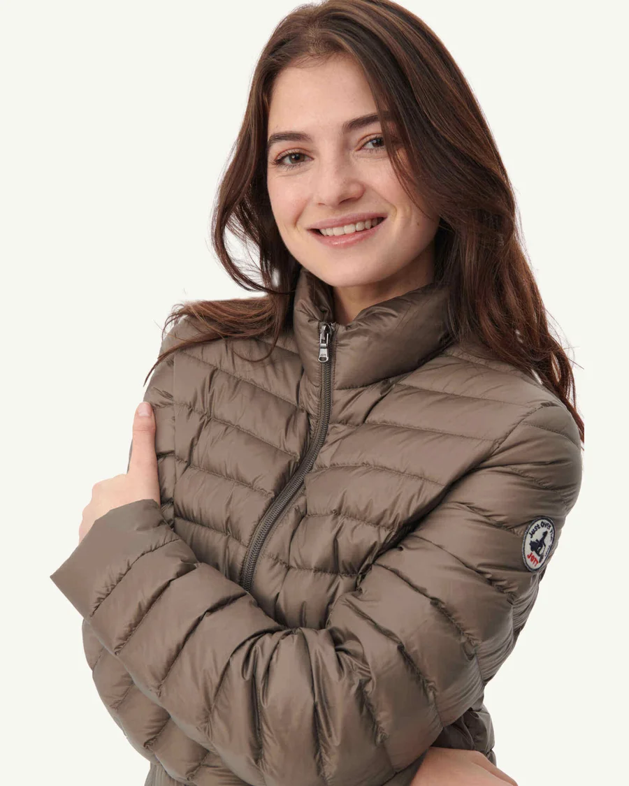 Chaqueta Jott de plumas pato sin capucha Mujer Taupe