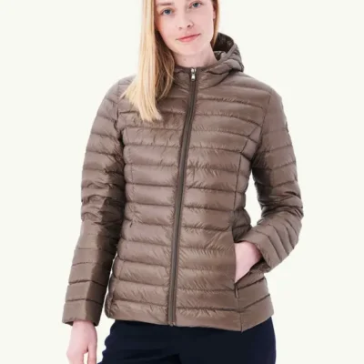 Chaqueta con capucha Jott de plumas pato Mujer P000WDOW01 Taupe 808 CLOE BASIC Justoverthetop Color topo