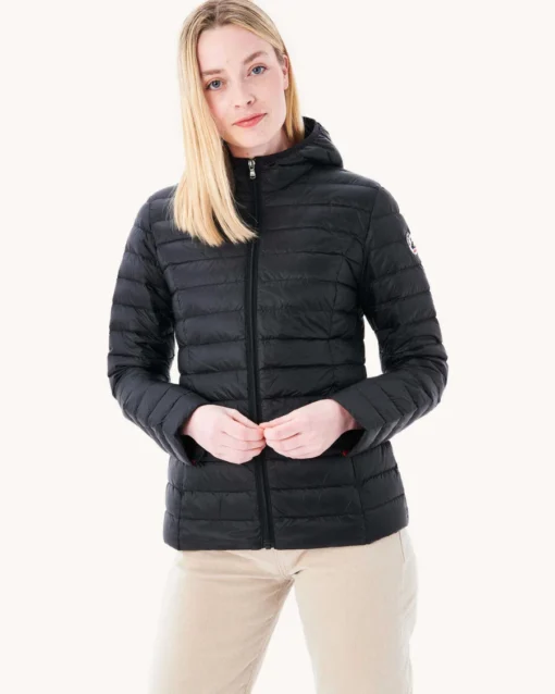 Chaqueta con capucha Jott de plumas pato Mujer CLOE BASIC P000WDOW01 - 999 noir Justoverthetop Color Negra