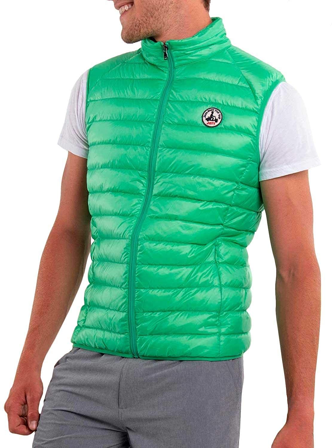 Chaleco sin mangas Jott de plumas pato Hombre Vert TOM 233 BASIC Justoverthetop verde manzana | Martimpe Berart - Tienda de Moda en Vielha, Valle de Aran