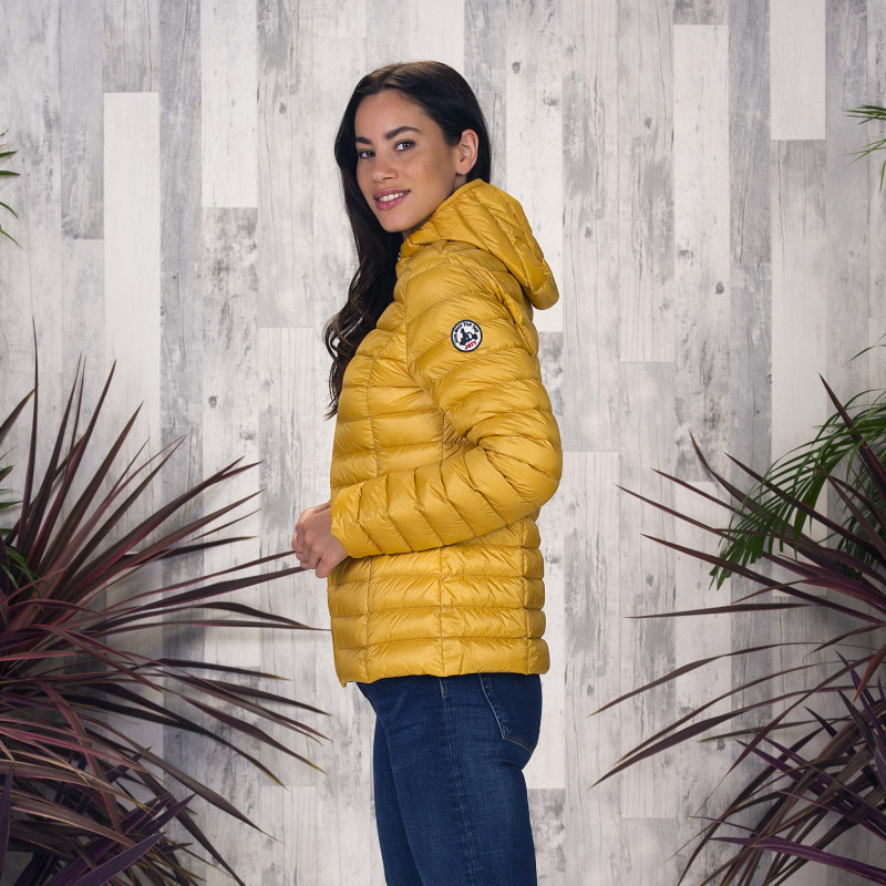 Chaqueta con capucha Jott de plumas pato Mujer CLOE BASIC PF22WDOW01 – 621 Moutarde Justoverthetop mostaza | Martimpe Berart - Tienda de Moda en Gausach, Vielha, Valle Aran