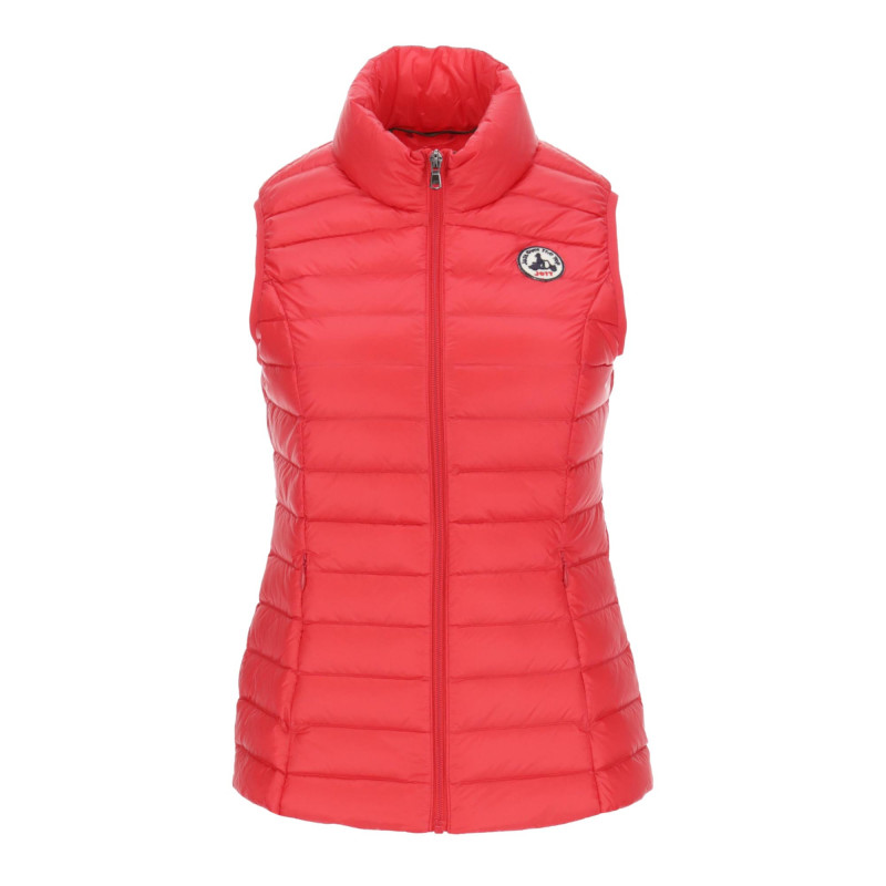 Chaleco sin mangas Jott de plumas pato 6900SED-313-ROUGE CLAIR SEDA Justoverthetop Color Rojo claro | Martimpe Berart - Tienda de Moda en Gausach, Vielha, de Aran