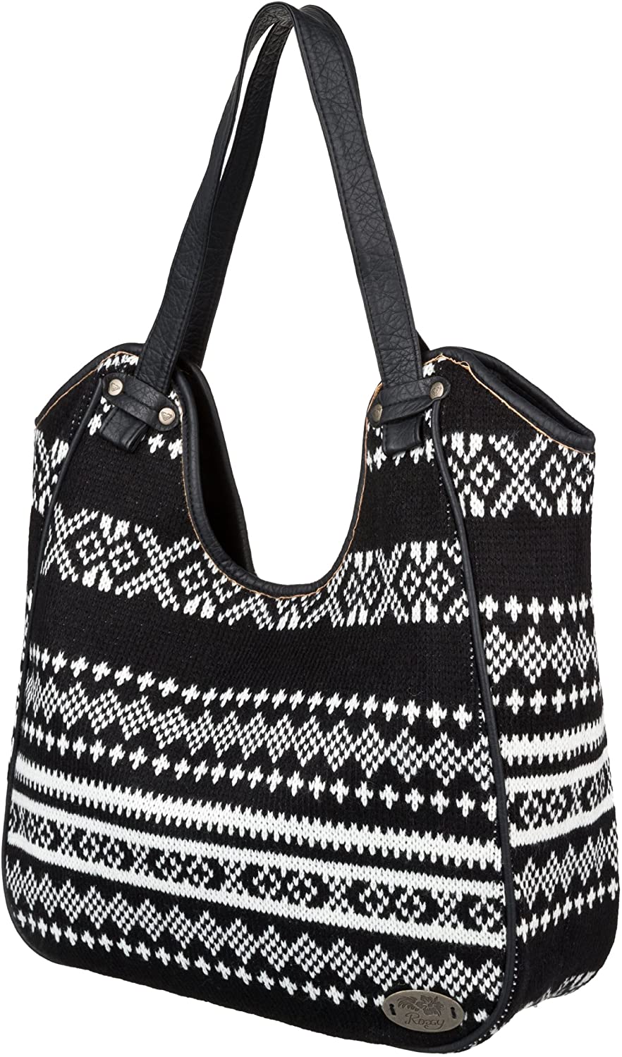 Bolso Mujer Roxy GRANDE WTWBA233 CHERRY IN THE SNOW Étnico negro blanco - Martimpe Berart - Tienda de Moda Gausach, Vielha, Valle de Aran