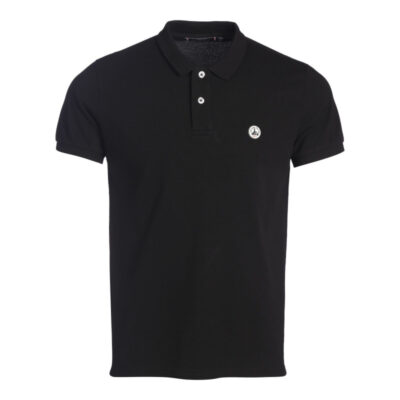 Polo manga corta Jott de Hombre Noir CHERBOURG 4917/999 BASIC Justoverthetop Negro liso Nueva Colección