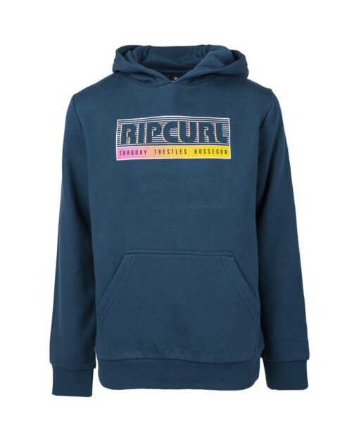 Sudadera niño RIP CURL con capucha y bolsillos ref.kfefv4 slantbig hooded fleece navy -azul marino