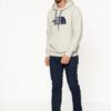 Sudadera THE NORTH FACE hombre con capucha DREW PEAK ref. T0a0tecej gris claro con logo bordado azul intenso