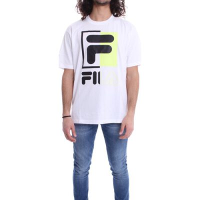 Camiseta manga corta FILA chico Men Saku Tee Ref. 687475 Negra logo fila grande pecho