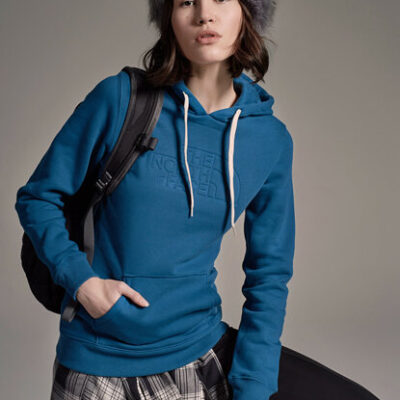 Sudadera THE NORTH FACE mujer con capucha DREW PEAK ref. T0A8MUXGA Azul con logo en relieve