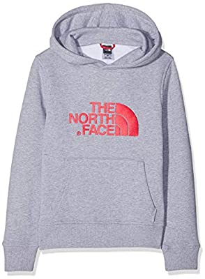 Sudadera THE NORTH FACE niña con capucha DREW PEAK ref. T933H8CZ Gris Logo bordado rosa